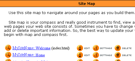 Find the page and click edit