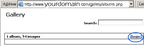 Start by typing www.yourdomain.com/gallery/albums.php in the address bar of your browser 