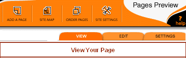 View tab - view your pages